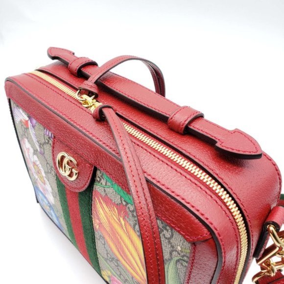 GUCCI GG Small Ophidia GG Flora Shoulder Bag New - Picture 5 of 14